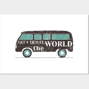 Let's Travel The World - Van Posters and Art